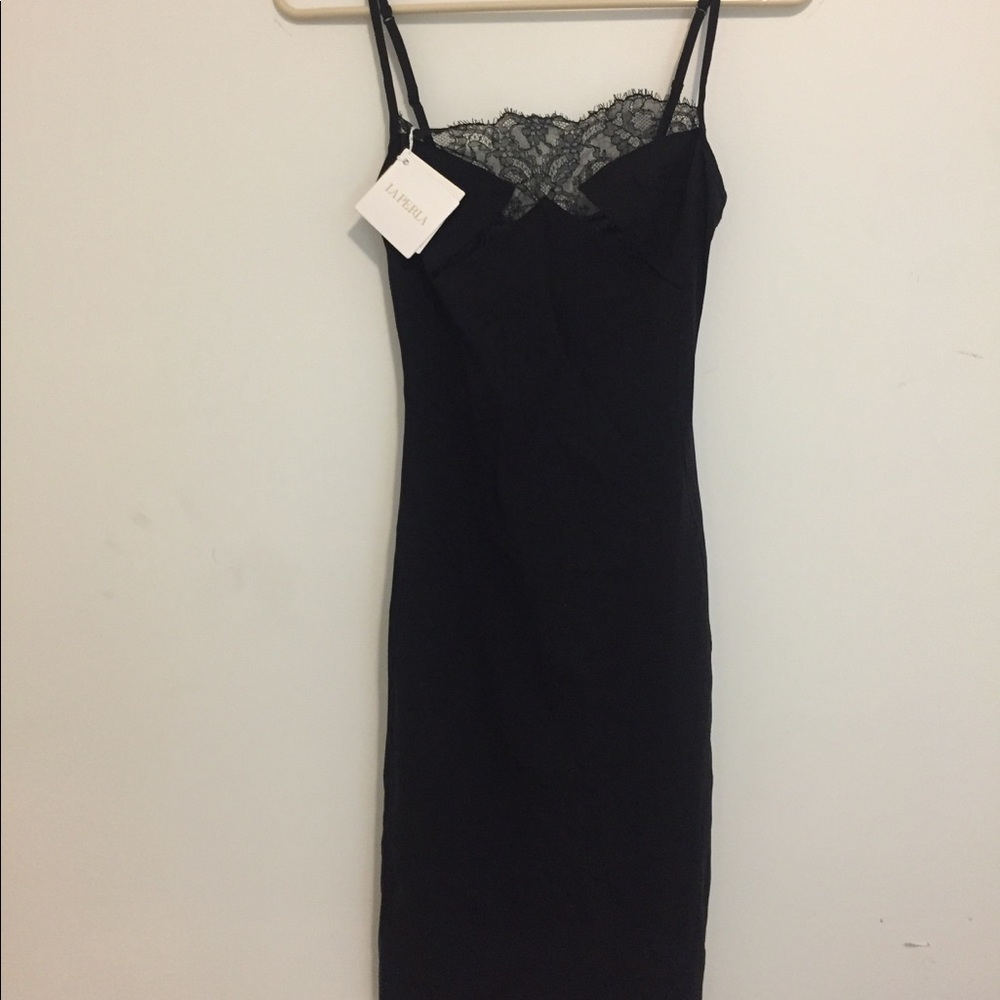 NWT LA PERLA Shape Allure Dress Slip XS Black